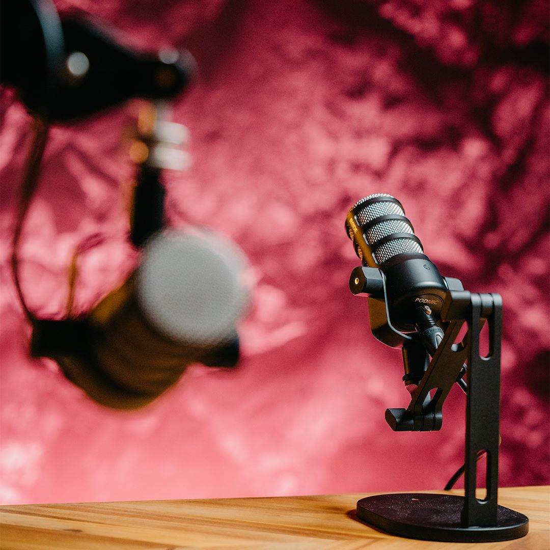 Podcast-Set im Studio