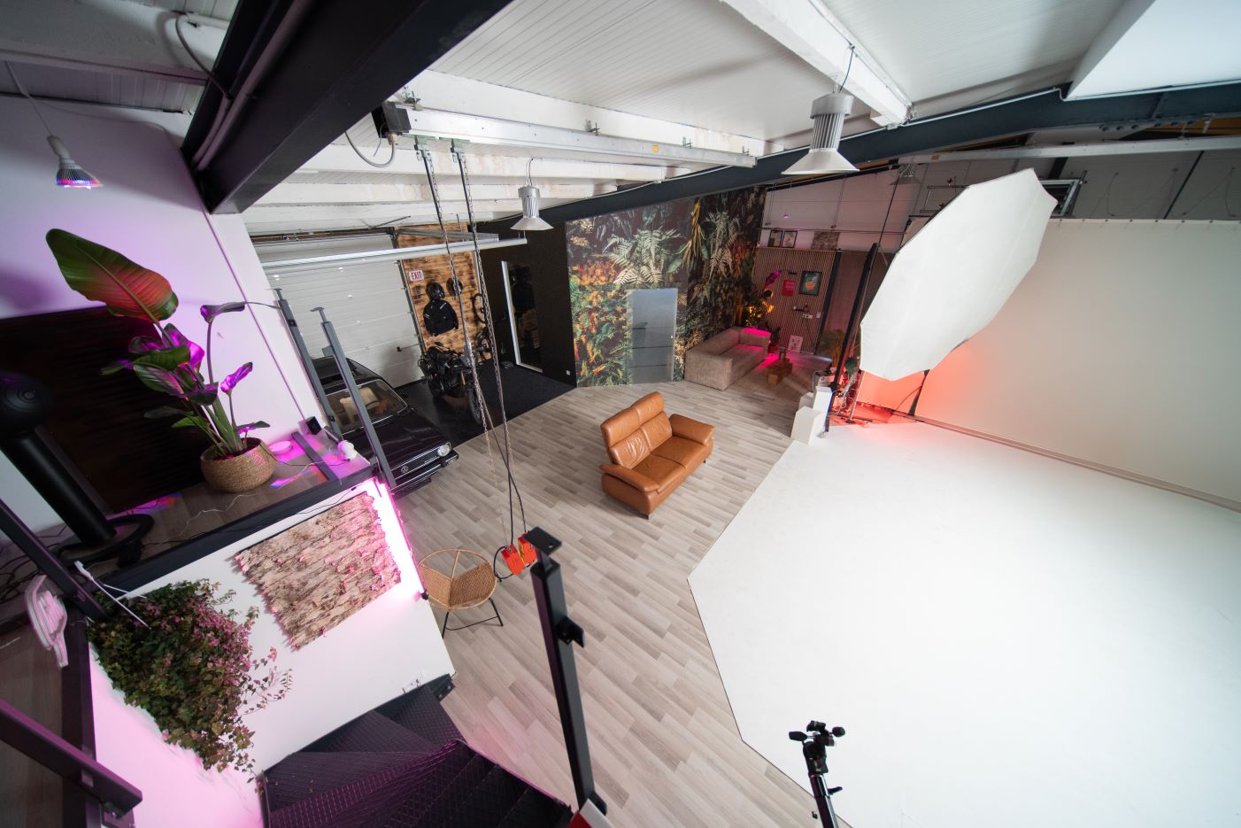Lichtaufbau im Studio